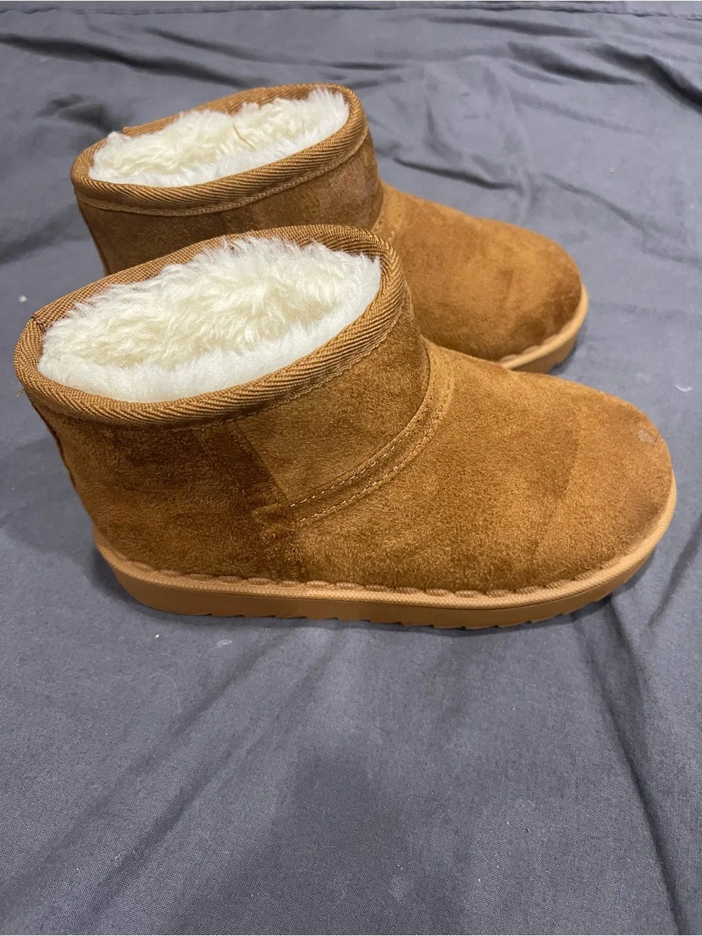 Kids Cozy Faux-Shearling Boots - Tan